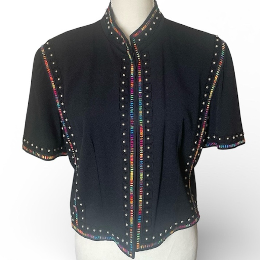 Double D Ranch Studded Western Short Sleeve Top Jacket